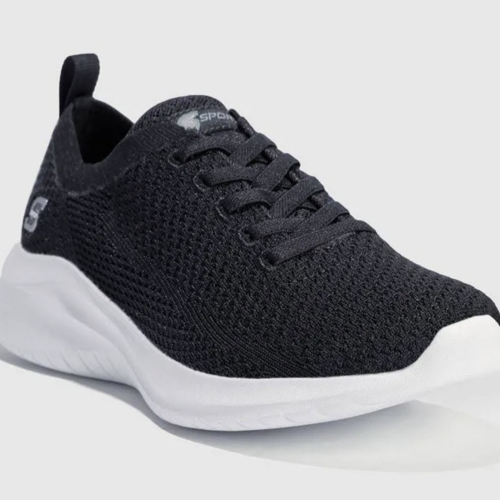 Skechers Sporty Black Mesh Sneakers